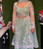 New designer party wear 4 pc fancy pakistani suit sets