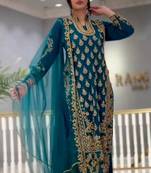 Designer heavy work wedding wear pakistani suit for women