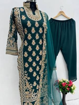 Designer heavy work wedding wear pakistani suit for women 4