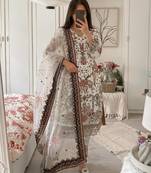 Designer handwork wedding wear pakistani 3 pc salwar kameez