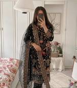 Designer handwork wedding wear pakistani 3 pc salwar kameez