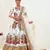 Off White Embroidered Banglori Satin Semi Stitched Circular Lehenga with Blouse.