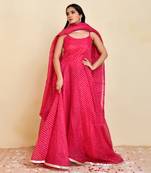 Kota doriya laheriya printed long kurti with dupatta