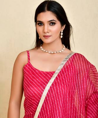 Kota doriya laheriya printed long kurti with dupatta 4