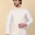 Men beige sequins silk jacquard nehru jacket