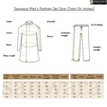 Men's stylish olive pathani kurta set by sanwara 5