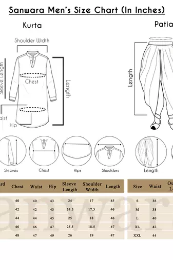 Men's stylish grey trendy printed cotton kurta & patiala salwar set by sanwara