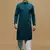 Men's designer solid firozi chikankari kurta & patiala salwar set by sanwara