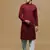 Men's designer solid maroon chikankari kurta & patiala salwar set by sanwara