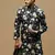 Men's stylish black trendy printed cotton kurta by sanwara