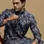 Men's stylish blue trendy printed cotton kurta by sanwara