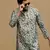 Men's stylish deep beige trendy printed cotton kurta by sanwara