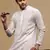Sanwara men's printed light pink chikankari kurta with alluring sequin accents.