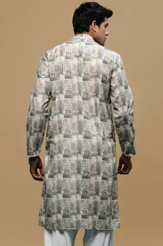 Sanwara men's classic green ethnic printed kurta for every occasion