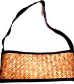 Ladies Cane Woven Leather Black Strap handbag 