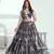 Dark Grey Butterfly Net Cotton Thread And Sequance Embroidery Work Ceremonial Lehenga Choli