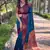 Blue soft silk weaving jari graceful ceremonial saree
