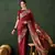Maroon silk Woven jacquard traditional rich saree