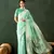 Sea green poly cotton Woven graceful ethnic partywear saree