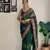 Green georgette bollywood style thread and sequance embroidery work girlie saree