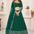 Teal Green Zari Sequins Embroidered Georgette Designer Lehenga Choli For Bride