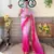 Pink georgette saree with bollywood style pedding and embroidery work