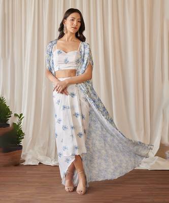 Cloud white fusion co-ord set 3