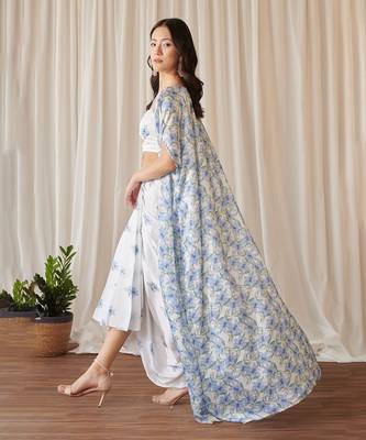 Cloud white fusion co-ord set 4