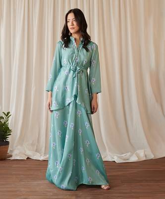 Seagreen dhoti kurti dress 1
