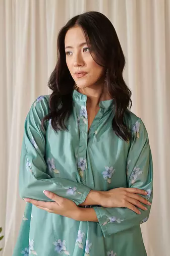 Seagreen dhoti kurti dress