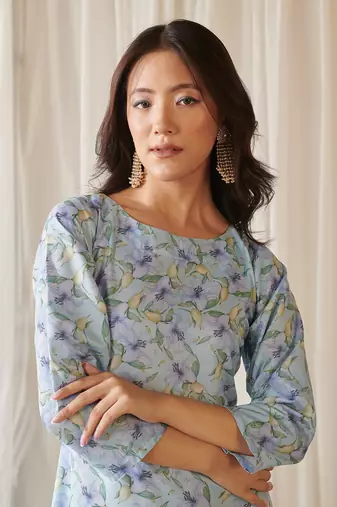 Light blue dhoti jumpsuit