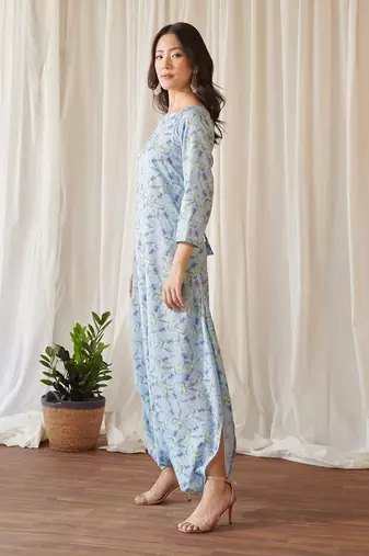 Light blue dhoti jumpsuit