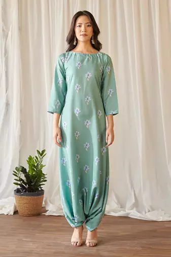 Seagreen dhoti jumpsuit