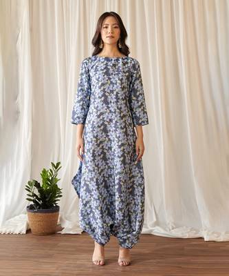Space blue dhoti jumpsuit 1