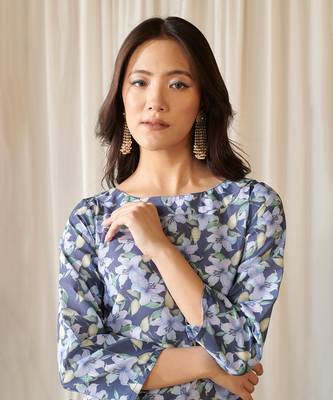 Space blue dhoti jumpsuit 2