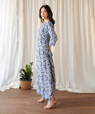 Space blue dhoti jumpsuit 3