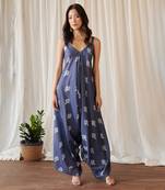 Space blue palazzo jumpsuit