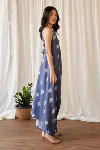 Space blue palazzo jumpsuit
