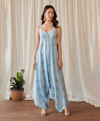 Light blue palazzo jumpsuit 1