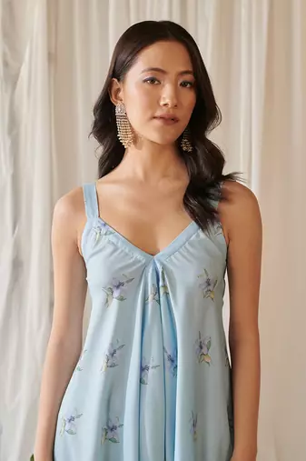 Light blue palazzo jumpsuit