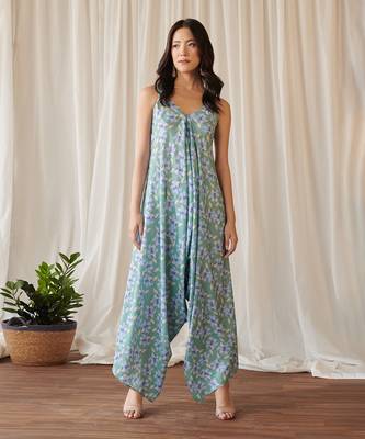 Seagreen palazzo jumpsuit 3