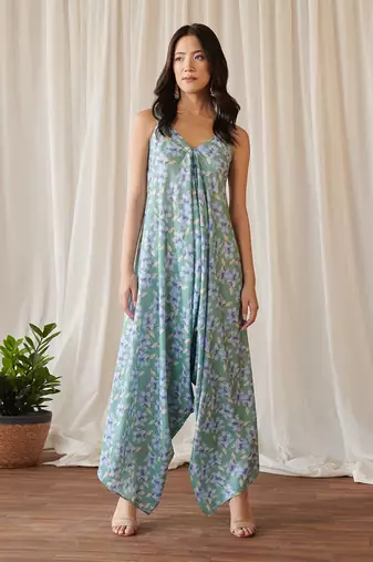 Seagreen palazzo jumpsuit