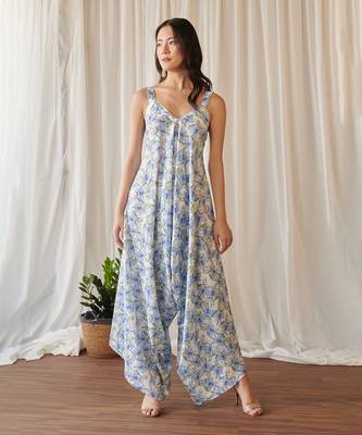 Cloud white palazzo jumpsuit 1