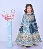 Petrol Blue anarkali