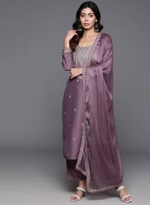 Onion viscosee chanderi embroidery work ethnic readymade salwar kameez 1