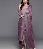 Onion viscosee chanderi embroidery work ethnic readymade salwar kameez