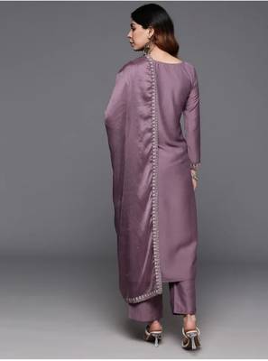 Onion viscosee chanderi embroidery work ethnic readymade salwar kameez 2