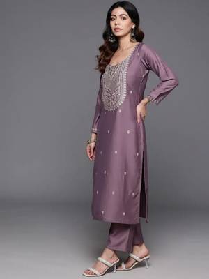 Onion viscosee chanderi embroidery work ethnic readymade salwar kameez 4