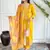 Yellow viscosee chanderi embroidery work with printed ethnic readymade salwar kameez