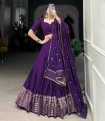 Purple Bridesmaid Lehenga for Women